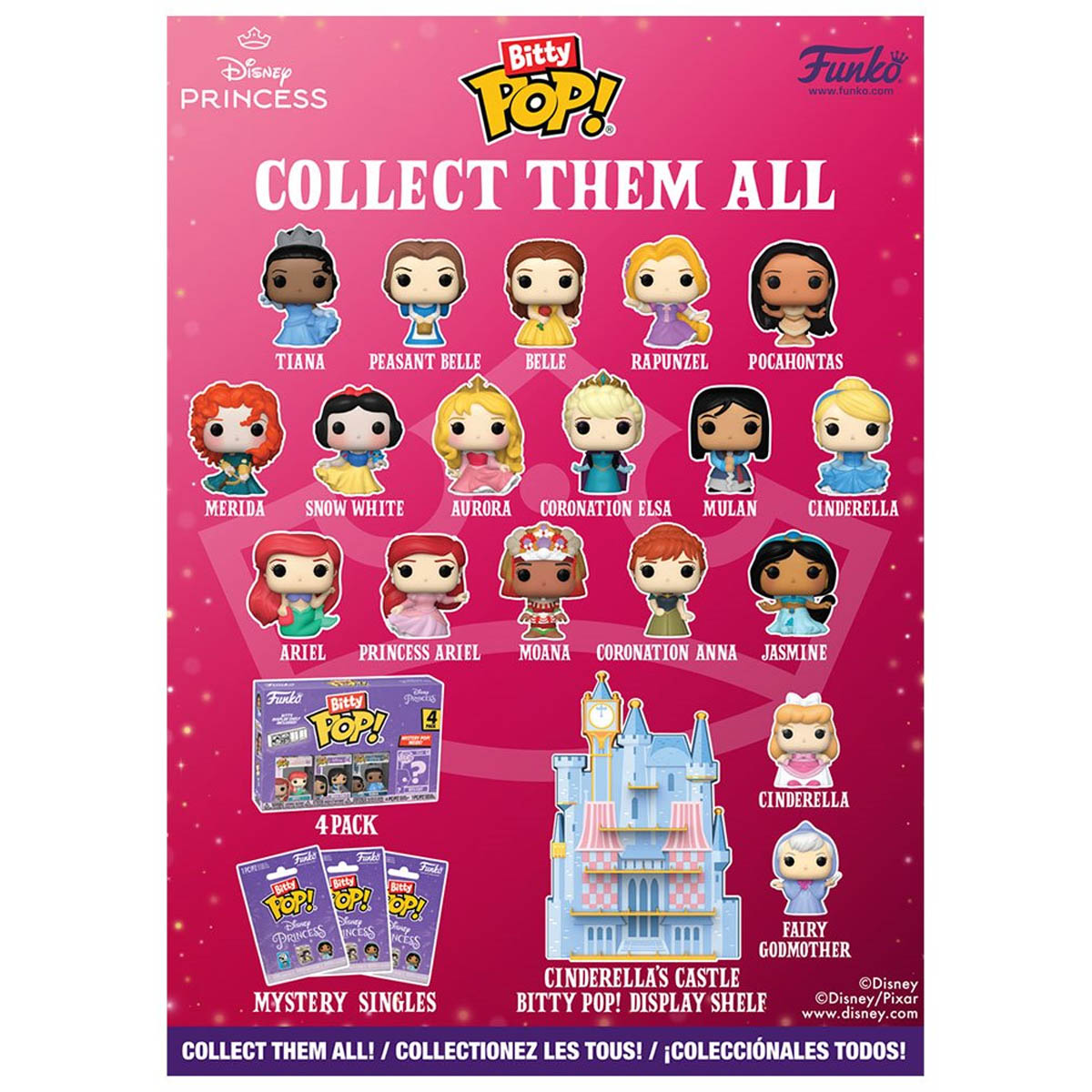 Disney Princess Funko Bitty Pop! Mini-Figure 24-Day Countdown Calendar