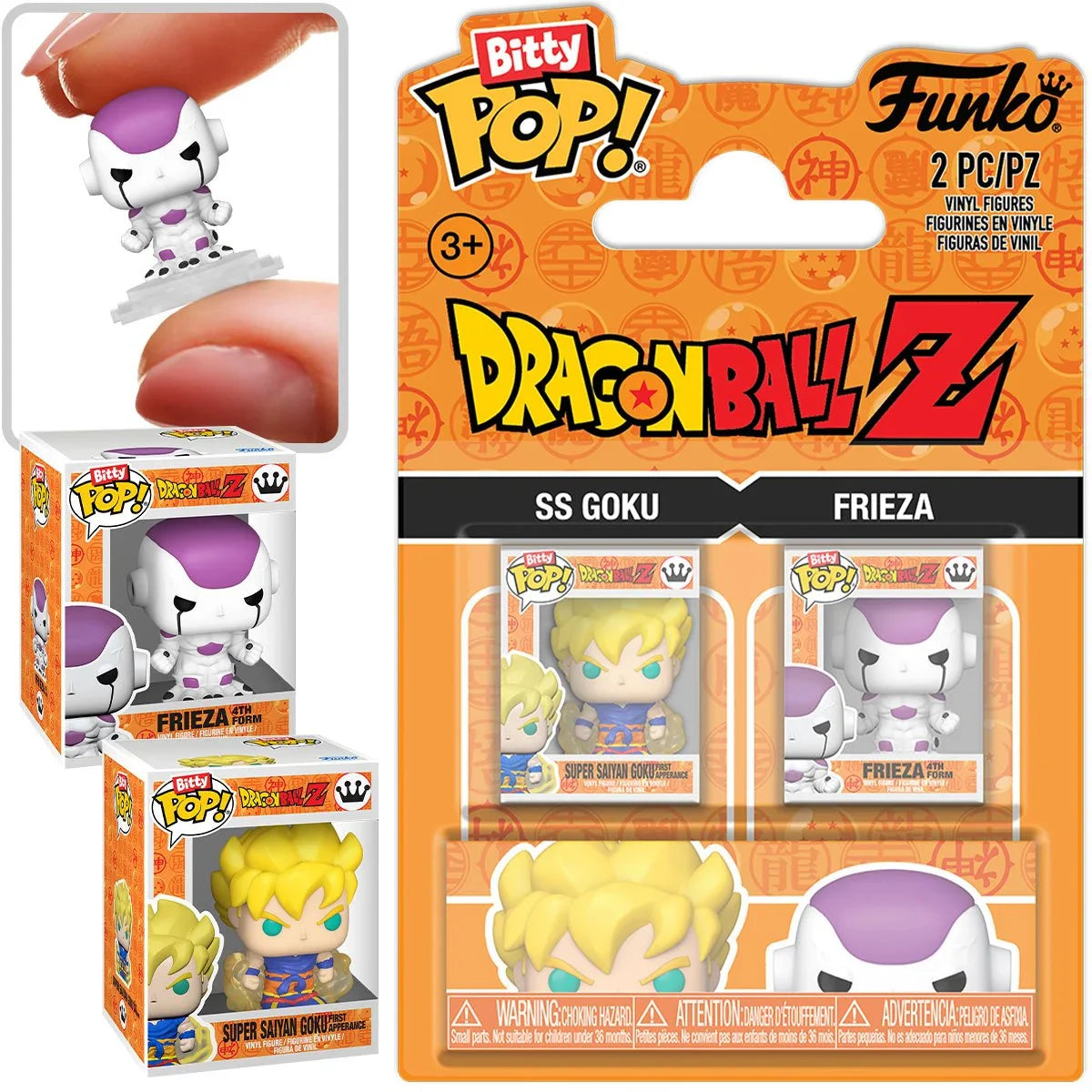 Dragon Ball Z Goku and Frieza Funko Bitty Pop! Mini-Figure 2-Pack