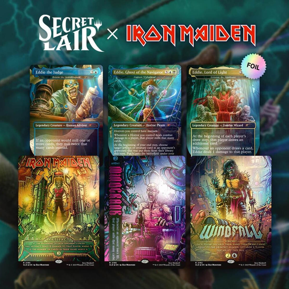 Magic The Gathering Secret Lair: Iron Maiden - Eddie Unchained Rainbow Foil Edition