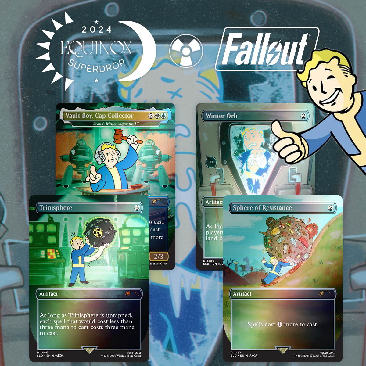 Magic The Gathering Secret Lair: Fallout Vault Boy Rainbow FOIL Edition