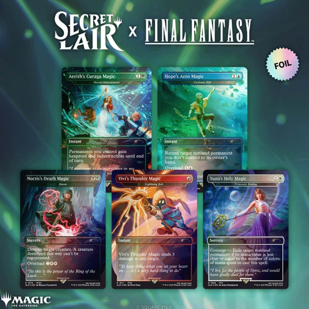 Magic The Gathering Secret Lair: FINAL FANTASY Grimoire - Rainbow Foil