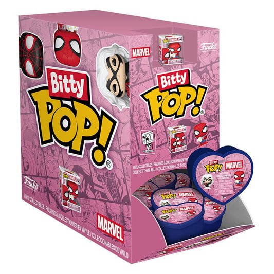 Spider-Man Valentines Funko Bitty Pop! Mini-Figure Singles Display Case of 24