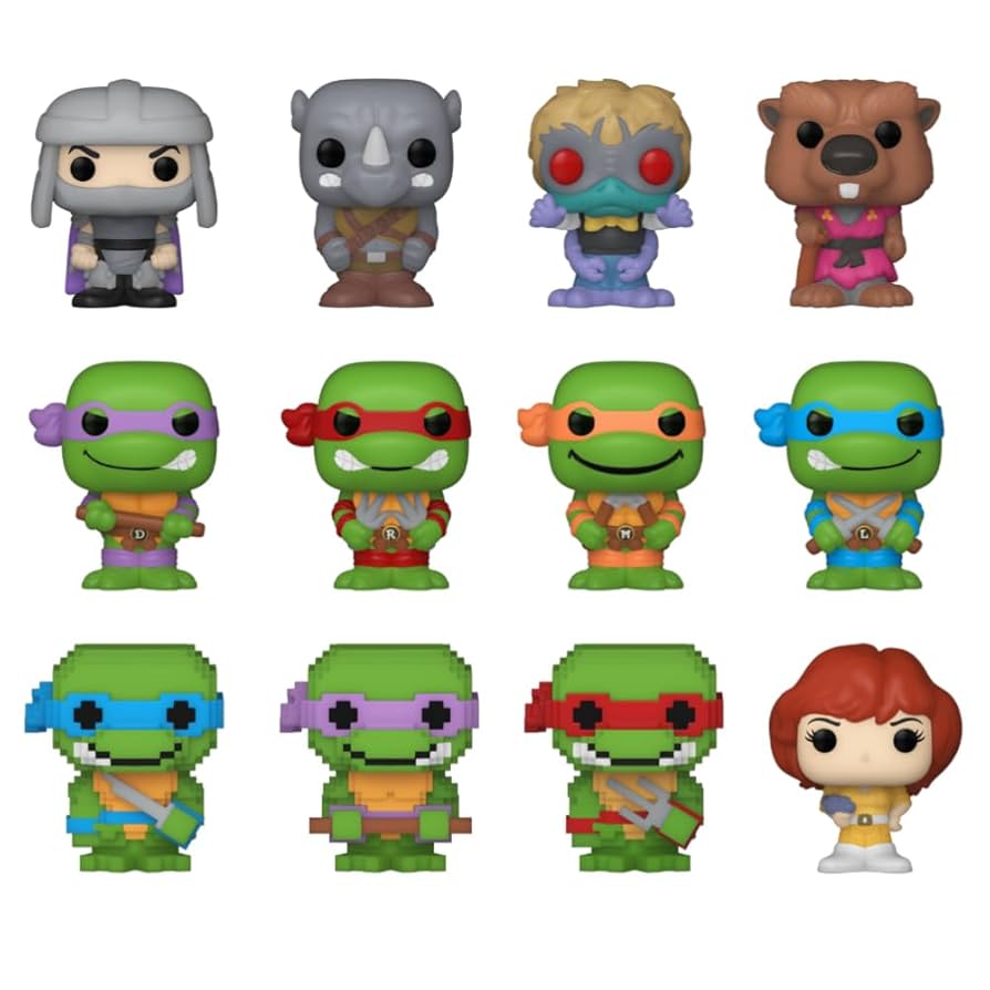 Teenage Mutant Ninja Turtles Funko Bitty Pop! Singles Display Case of 32