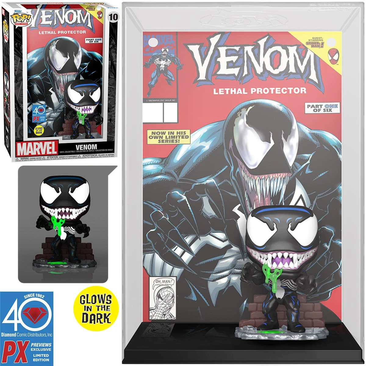 Venom Glow In The Dark Pop! Lethal Protector Cover Figure