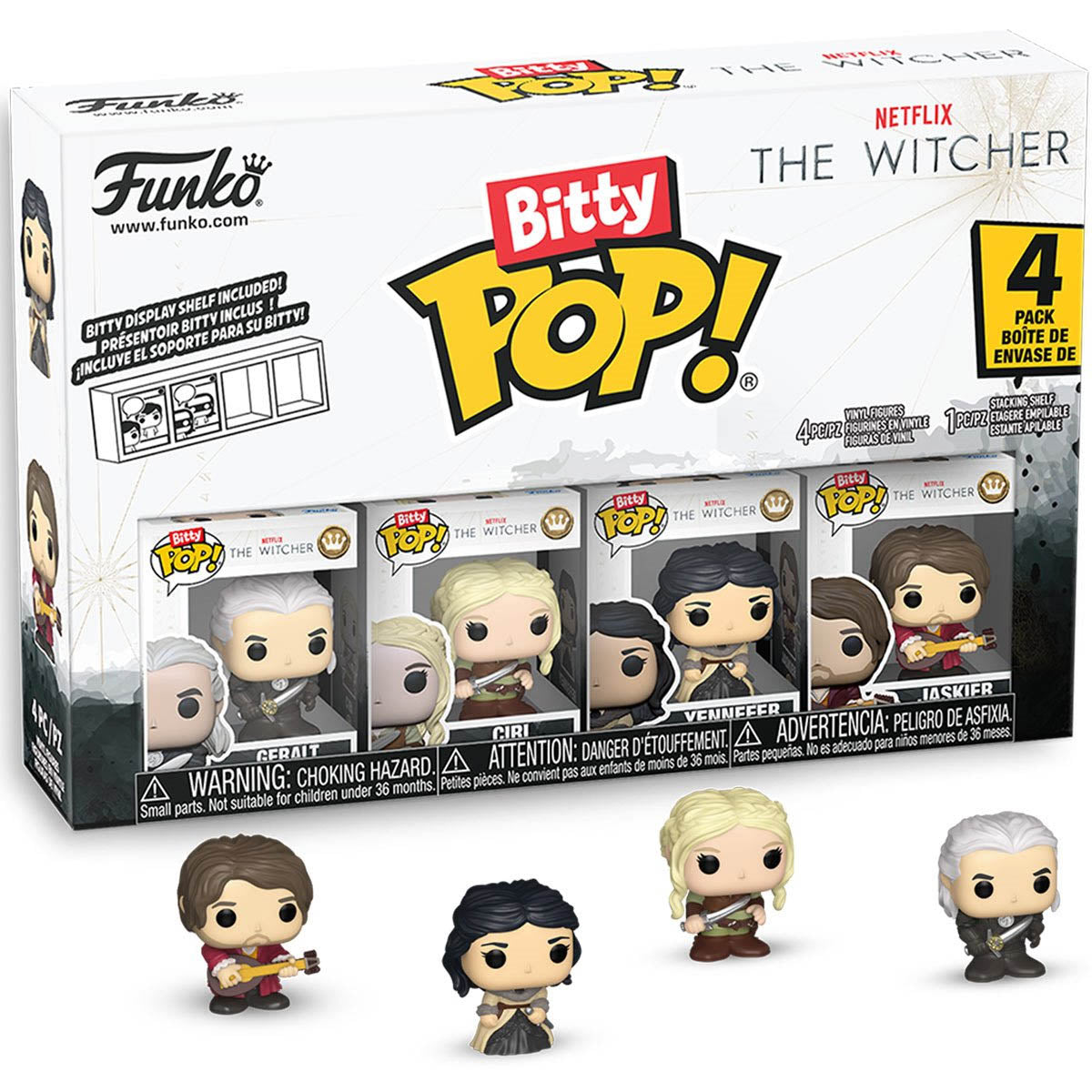 The Witcher Geralt Funko Bitty Pop! Mini-Figure 4-Pack